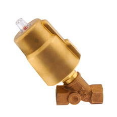 G2-1/2'' PTFE/NBR 10bar Vanne à siège incline NC (ferme Ag. Flux) Laiton AL2