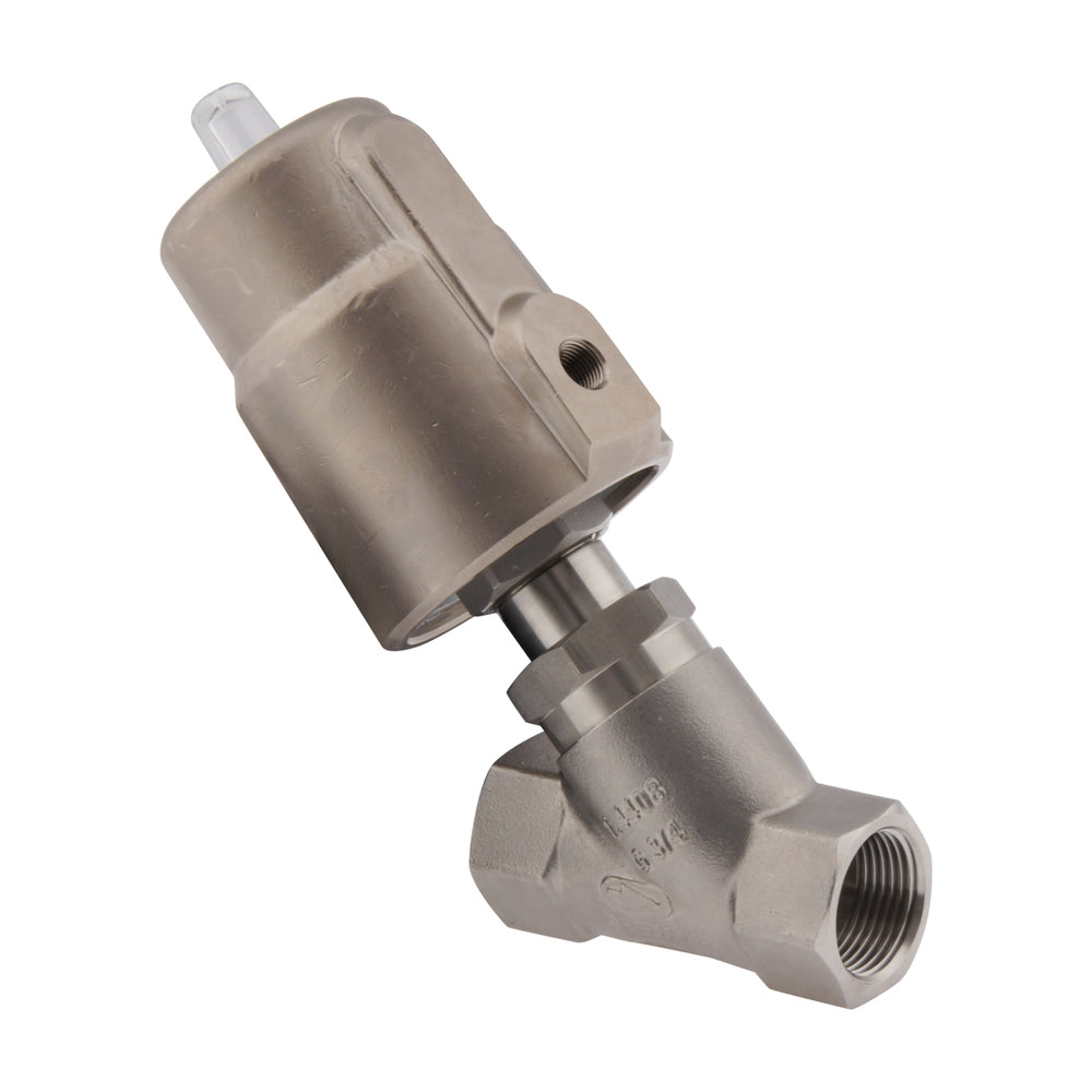 G1-1/4'' PTFE 9bar NC Angle Seat Valve Stainless-Steel/Brass AL2