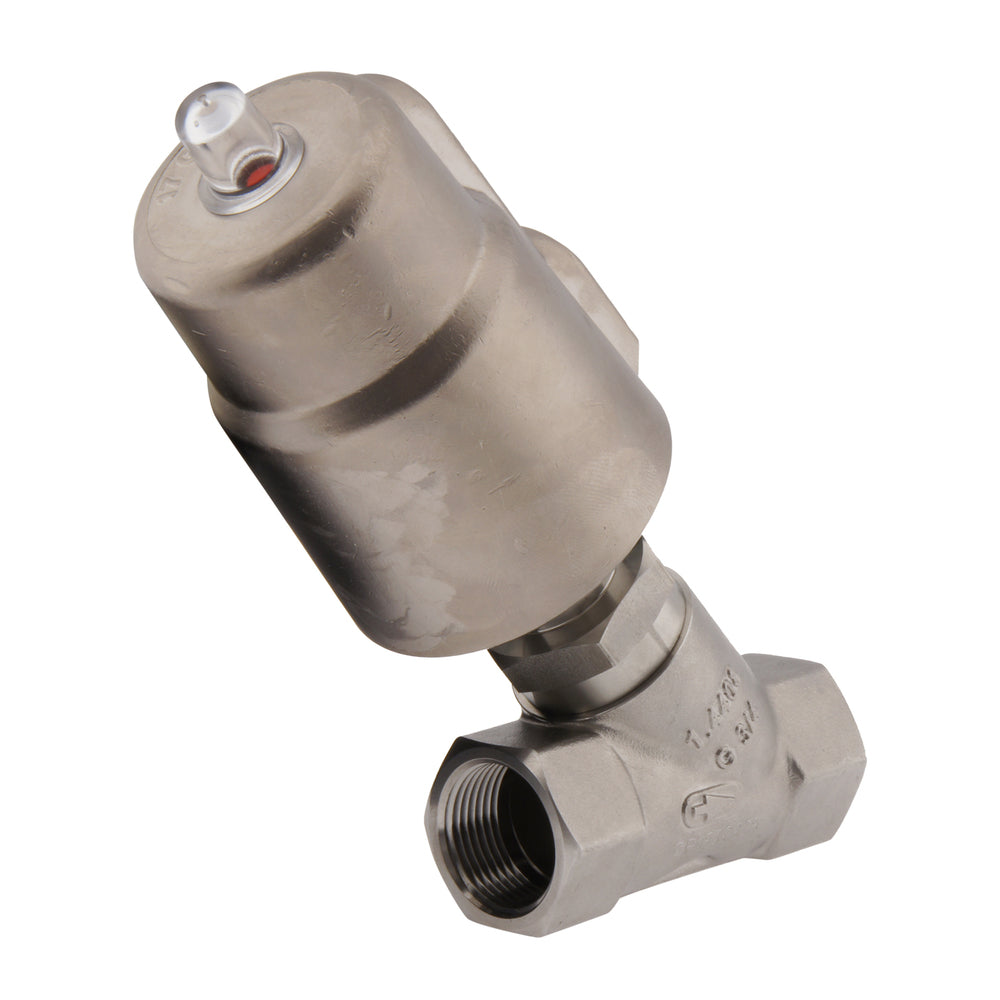 G1-1/2'' PTFE 7bar NC Angle Seat Valve Stainless-Steel/Brass AL2