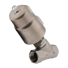 G1-1/4'' PTFE 25bar NC Angle Seat Valve (Closes Ag. Flow) Stainless-Steel/Brass AL2