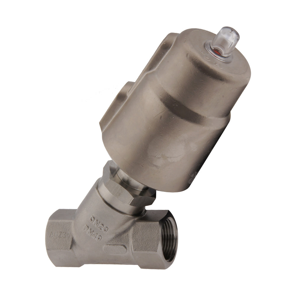 G1-1/4'' PTFE 9bar NC Angle Seat Valve Stainless-Steel/Brass AL2