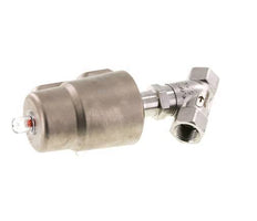 G1/2'' PTFE 25bar NC Vanne à siège incline Acier inoxydable/laiton AL2