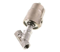 G1/2'' PTFE 25bar NC Vanne à siège incline Acier inoxydable/laiton AL2