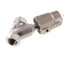 G1'' PTFE 16bar NC Angle Seat Valve Stainless-Steel/Brass AL2