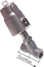 G1-1/4'' PTFE 25bar NC Vanne à siège incline Acier inoxydable/laiton AL2