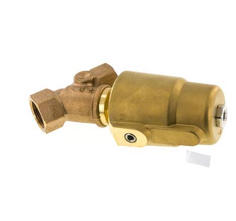G3/4'' PTFE/NBR 16bar NO Vanne à siège incline Laiton AL2