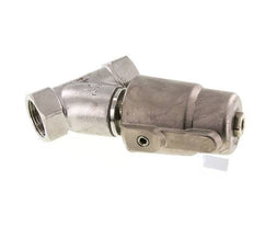 G1'' FKM 16bar NO Vanne à siège incline Acier inoxydable/laiton AL2