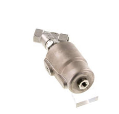 Vanne à siège incline G1/2'' PTFE 25bar NO Acier inoxydable/laiton AL2