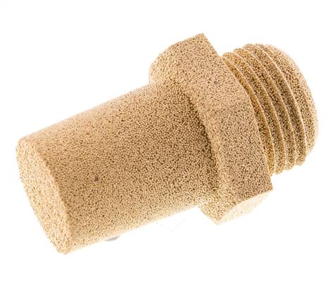 Silencieux Pneumatique en Bronze Fritté G1/2'' Raccord Hexagonal