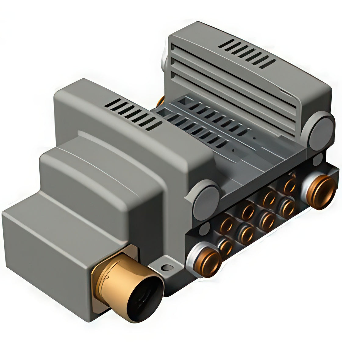 SMC Collecteur De Vanne Avec Kit De Connecteur Multiple IP67 8-mm Push-In - VV5QC21-08C8MD0