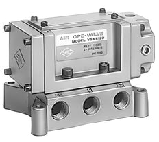 SMC 5/3 Voies Plaque De Base À Actionnement Pneumatique Valve Filetage Rc - VSA4234-00-1