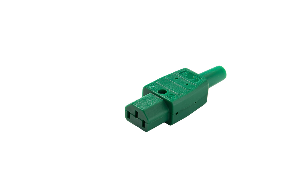 Martin Kaiser IEC C13 Prise de courant 70 degrés 10 Amp Vert - 794/GN [25 Pièces]