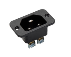 Martin Kaiser Grounded Device Plug C22 Black Flange Mount Screw Clamp - 836/sw [25 Pieces]