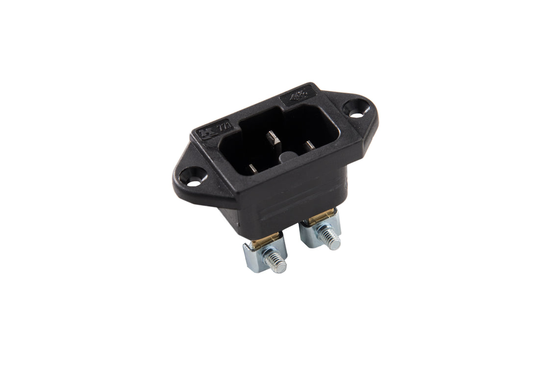 Martin Kaiser Grounded Appliance Plug C16A Black Flange Mount Screw Terminal - 771/sw [50 Pieces]