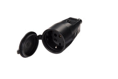 Martin Kaiser PVC Coupling Socket IP44 With Shutter Black - 552K/SW [20 Pieces]
