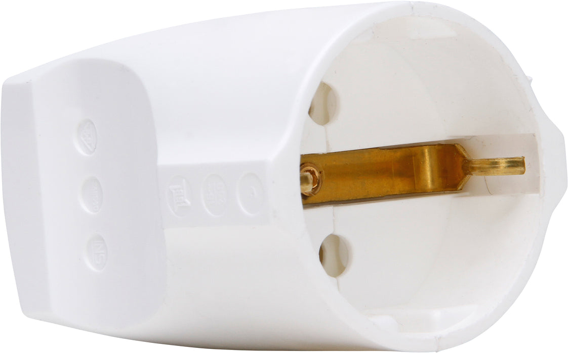 Kopp Contrast Plug 3x1.5mm 16/250V Clear White - 183229001 [10 Pieces]