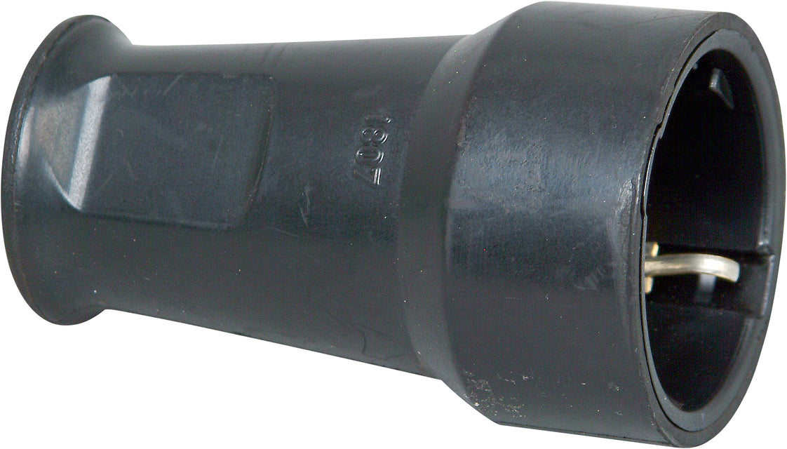 Kopp Black Rubber Contrast Plug IP20 3x1.5mm 16/250V - 180716003 [10 Pieces]