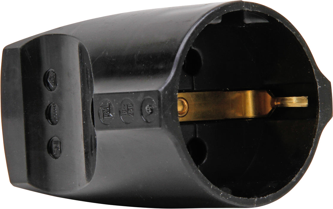 Kopp Contrast Plug 3x1.5 16/250V Plastique noir - 183205003 [5 Pièces]