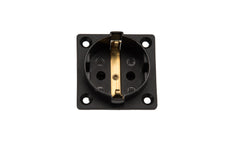 Martin Kaiser Prise encastrée 1 voie avec obturateur IP20 Noir - 386K/1/sw [45 Pièces]