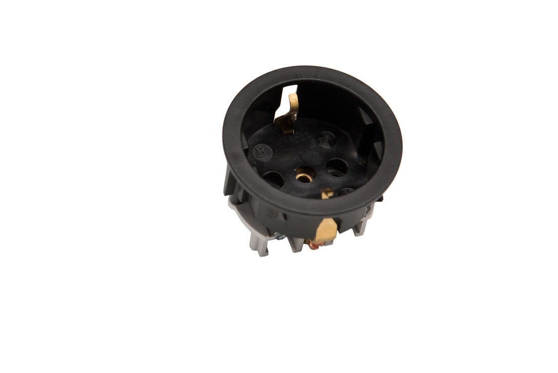 Martin Kaiser 1-Way Inbuilt Device Socket With Shutter IP20 Black - 391K/2/sw [50 Pieces]
