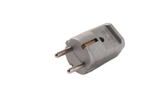 Martin Kaiser Silver MK Plug avec contact de mise à la terre et manchon noir - 519OT/SI [50 Pieces]