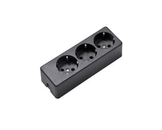 Martin Kaiser 3-Way Socket 35 Degree With Earthing Contact Black (Prise européenne) - 1034/sw [40 Pieces]