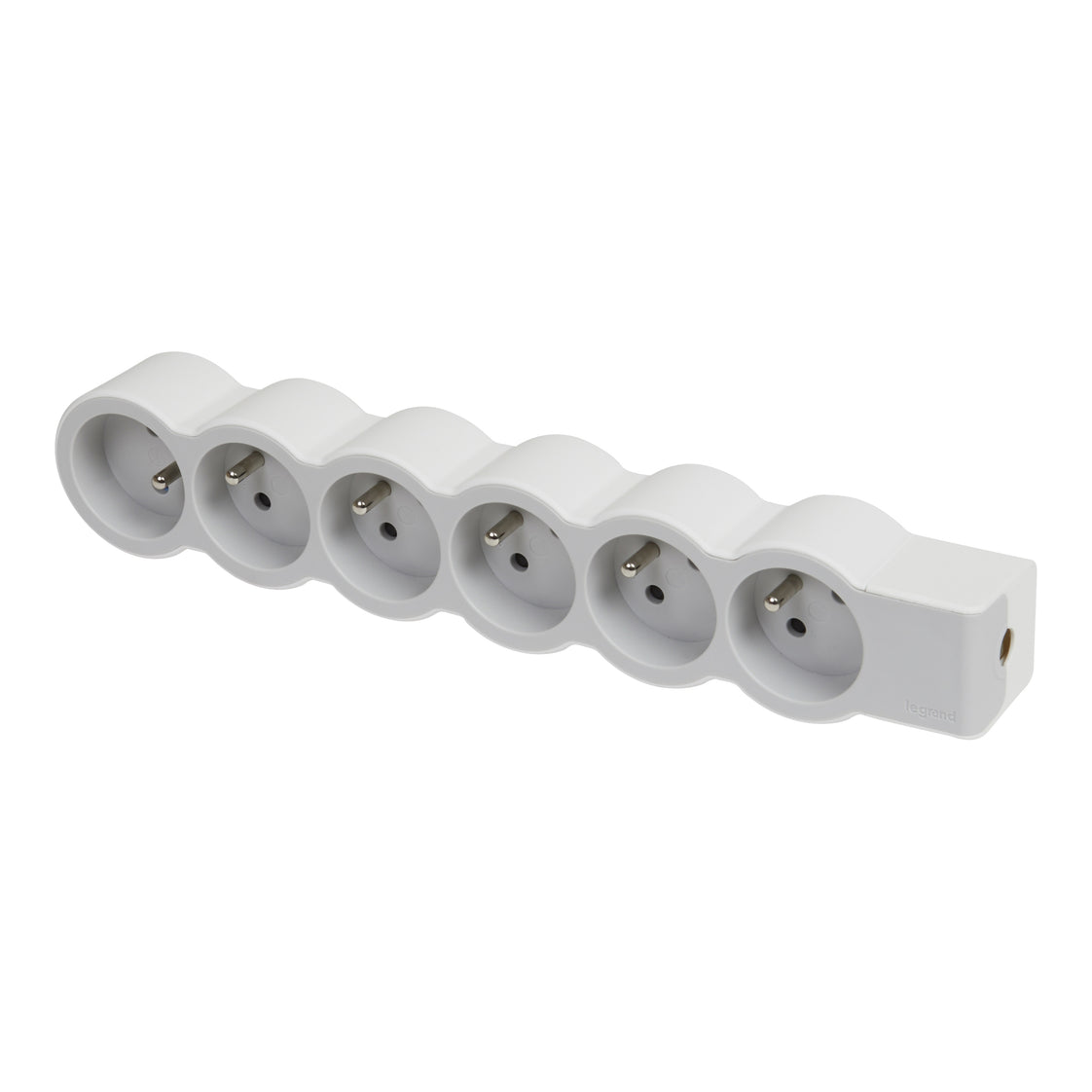 Legrand Prise Standard 6x2P Avec Terre Sans Cordon Blanc-Gris (Prise européenne) - 049499 [10 Pièces]