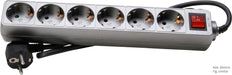 Kopp 6V Plug Socket with Switch Titanium Edge Grounding - 120943005 [10 Pieces]