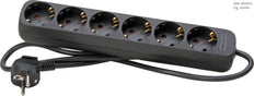 Kopp 6-Outlet Power Strip With Ground Plug Black 1 Piece - 120615007 [10 Pieces]