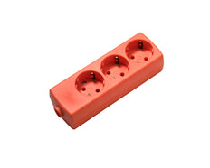 Martin Kaiser 3-Way Socket 45 Degree With Earthing Contact Orange (Prise européenne) - 1047/or [15 Pieces]