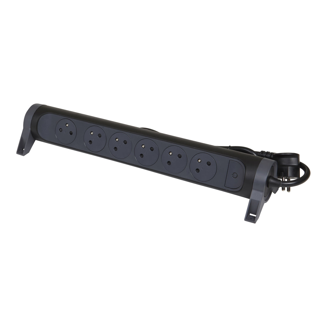 Prise Legrand Premium 6x2P avec cordon de 1,5m - Noir (Prise européenne) - 049457 [5 Pièces]