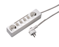 Martin Kaiser Prise 6 voies avec 2 prises Schuko 4 Euro Câble 1.5m (Prise européenne) - 1012ZL/15W/kws [10 Pieces]