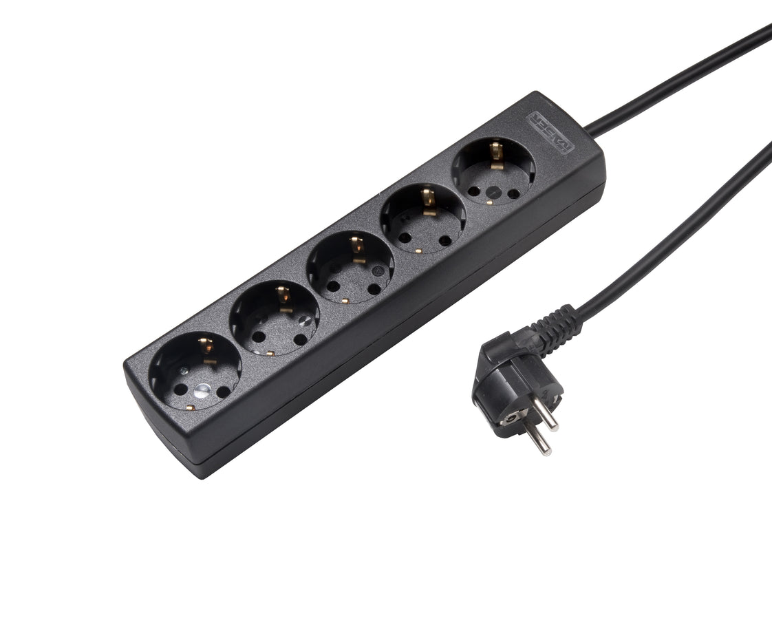 Martin Kaiser 5-Way Socket 45 Degree Black with 5M Cable (Prise européenne) - 1065ZL5-15W/sw [8 Pieces] (en anglais)