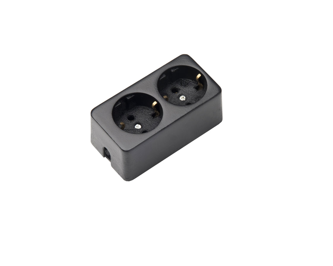 Martin Kaiser MK 2-Way Black Socket With Earthing Contact (Prise européenne) - 537/sw [15 Pieces]