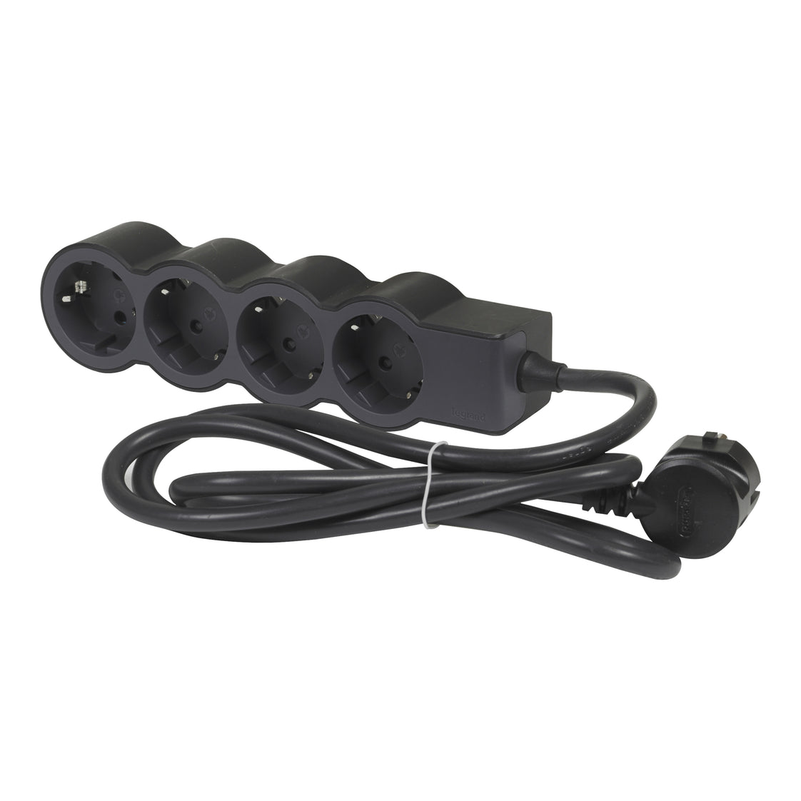 Legrand Standard Outlet 4x2P+A 3M Cord Black (Prise européenne) - 694562 [10 Pieces]