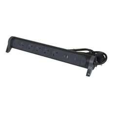 Premium USB A+C Power Strip 5 Outlet 1.5m Black (Prise européenne) - 049428 [5 Pieces]
