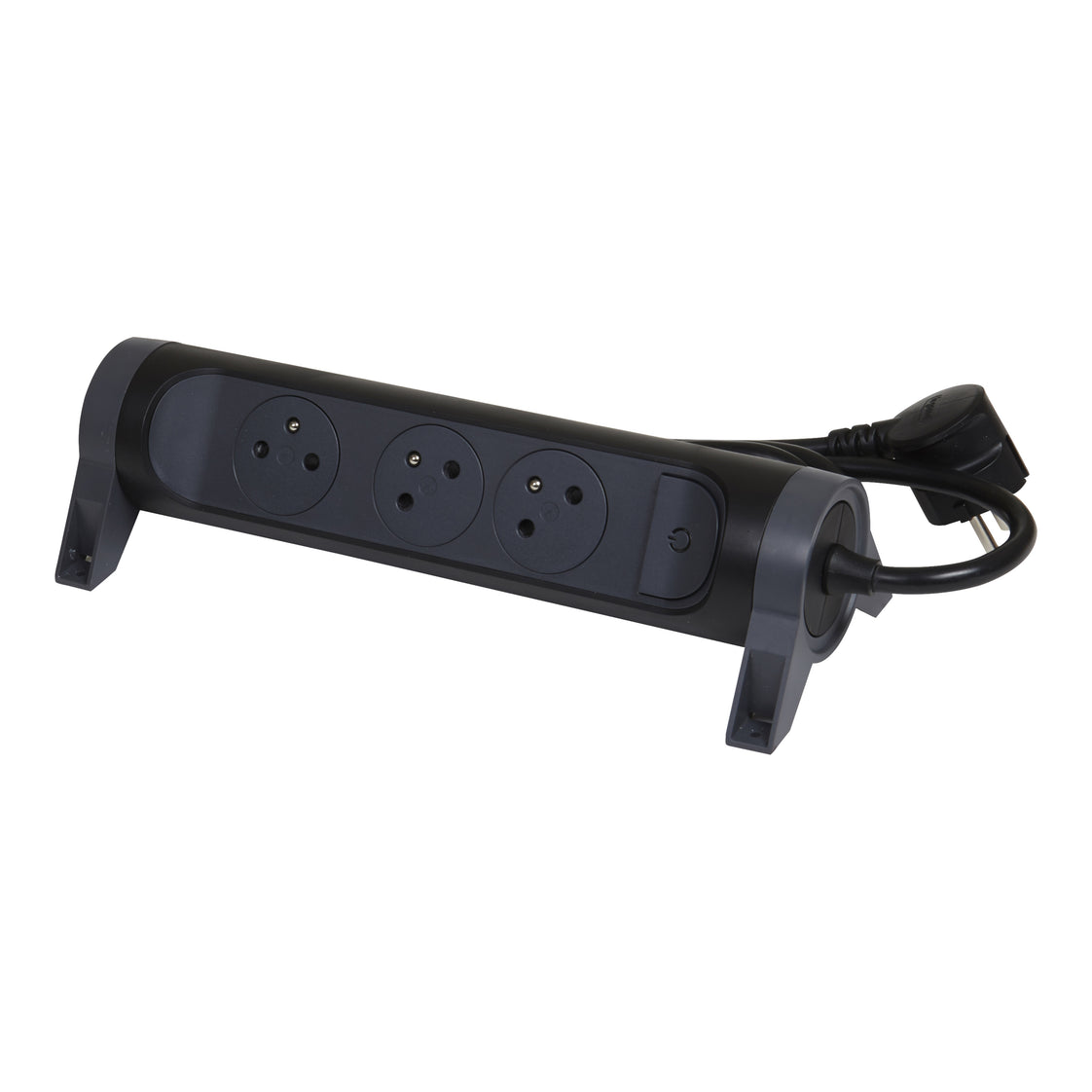 Prise Legrand Premium 3x2P avec cordon de 1,5m - Noir (Prise européenne) - 049445 [5 Pièces]