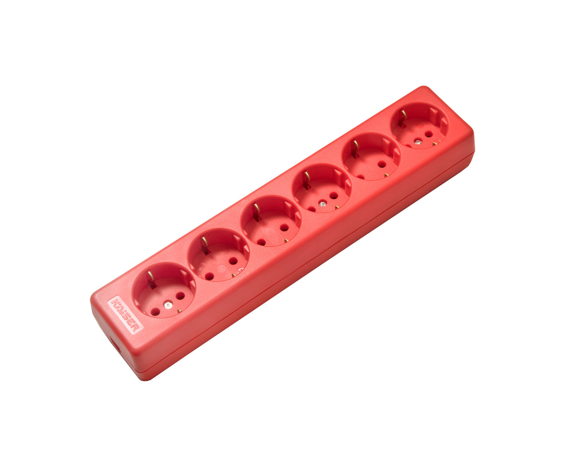 Martin Kaiser MK 6-Way Red Socket 90 Degree with Earthing Contact (Prise européenne) - 1060/rt [15 Pieces]