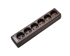 Martin Kaiser 6-Way 90 Degree Socket With Earthing Contact Brown (Prise européenne) - 1060/br [15 Pieces]