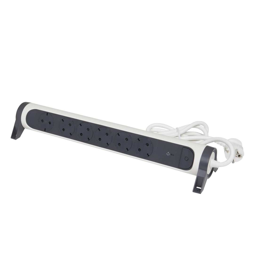 OSB 6x2P+A 1.5m Cordon Noir-Blanc (Prise européenne) - 694509 [5 Pièces]