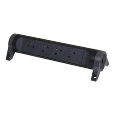 Legrand Premium Prise de courant 4x2P Avec Terre Sans Cordon Noir (Prise européenne) - 049466 [5 Pièces]