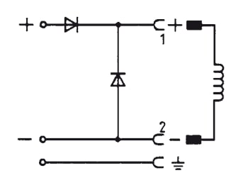Connecteur 12-240V DC (DIN - A) Avec 1m de Câble Diode de Récupération et Protection de La Polarité - Burkert 2508 783588