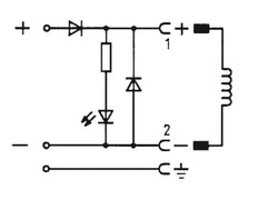 Connecteur 12-24V DC (DIN - A) Avec Câble de 1m LED Diode de Récupération et Protection de La Polarité - Burkert 2508 783586