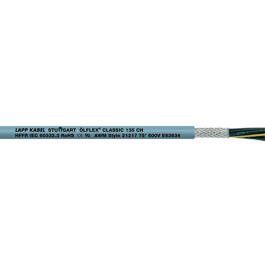 LAPP Olflex Classic 135 CH Sans Halogène Câble De Contrôle 2x1 - 1123266 [20 Mètres]
