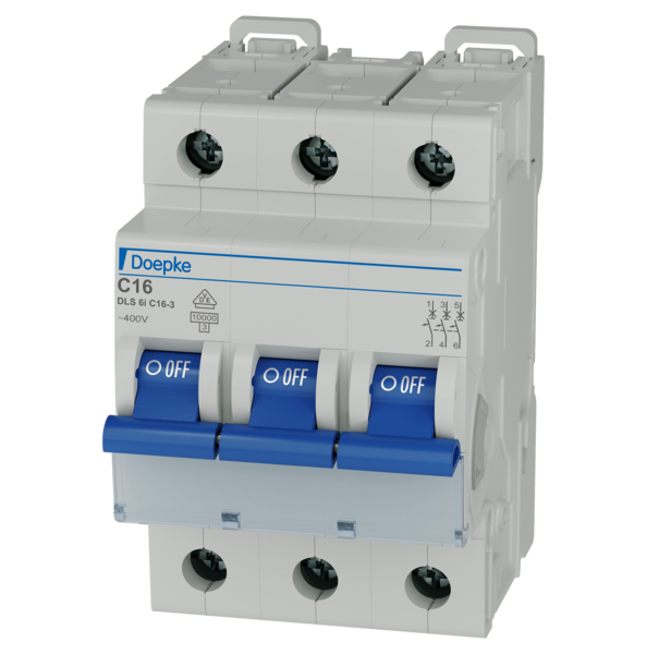 Disjoncteur Doepke DLS 6I C16 3-Pôles 10kA - 09916293