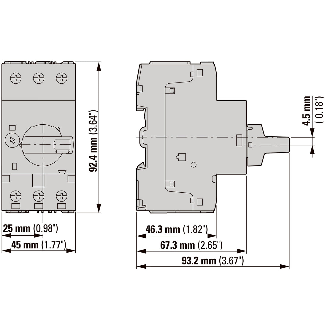 Disjoncteur De Circuit À 3 Pôles 6.3-10A PKZM0-10-T - 088916