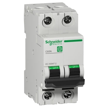Schneider Electric Multi 9 C60N 2P 4A C-Courbe MCB 10kA - M9F11204