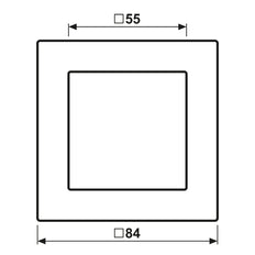 Jung Verre Capot Cadre Simple Champagne - AC581GLCH