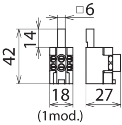 Dehn 3x16mm Pin-Shaped Terminal For Through-Wiring - 900588 [4 Pieces]