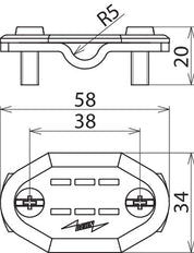Dehn Al Plaque d'immatriculation Cleat Rd 7-10 Fl 30 Kit - 490110 [50 Pieces]